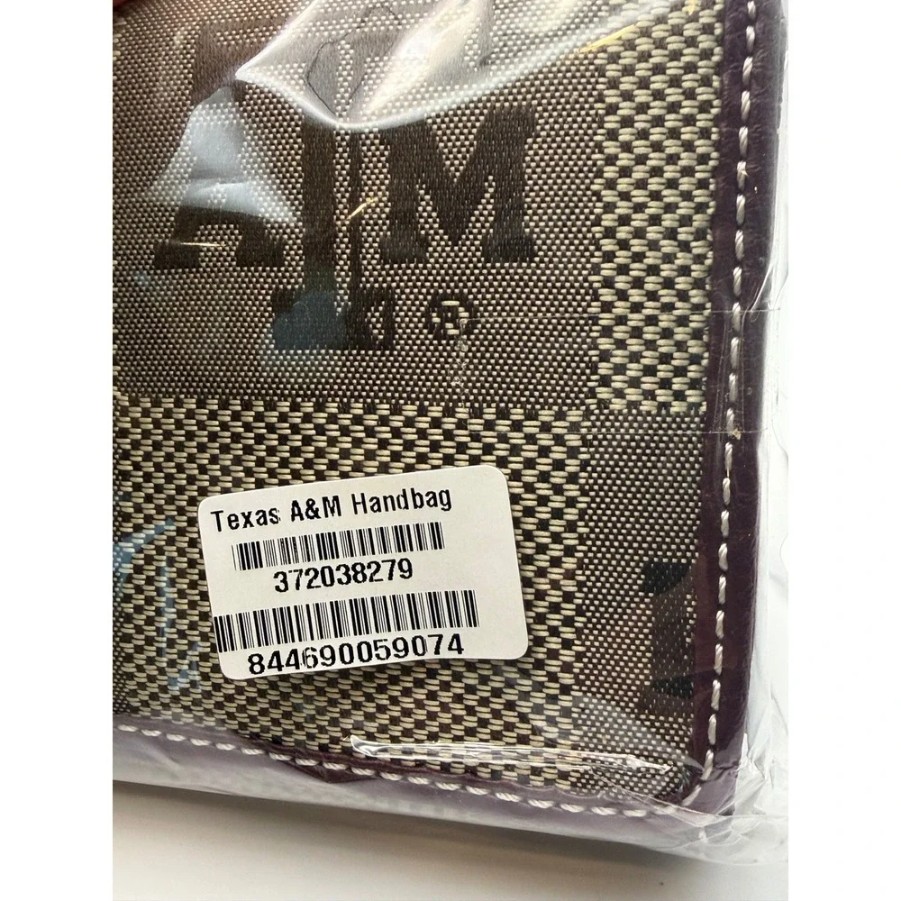 Texas‎ A&M Aggies Collegiate Monogram Jacquard Handbag Maroon Tan NEW